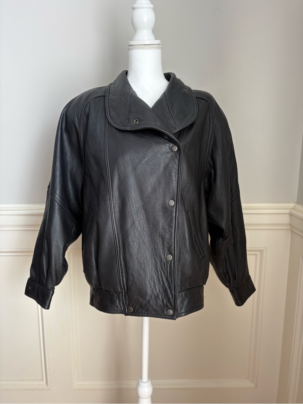100% Black Leather by “Leathers by Tibor”